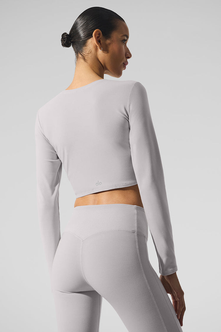 Alosoft Crop Finesse Manga Larga