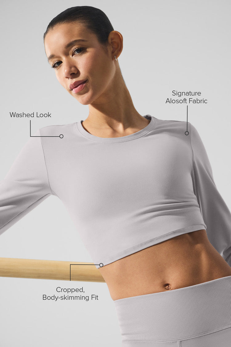 Alosoft Crop Finesse Manga Larga