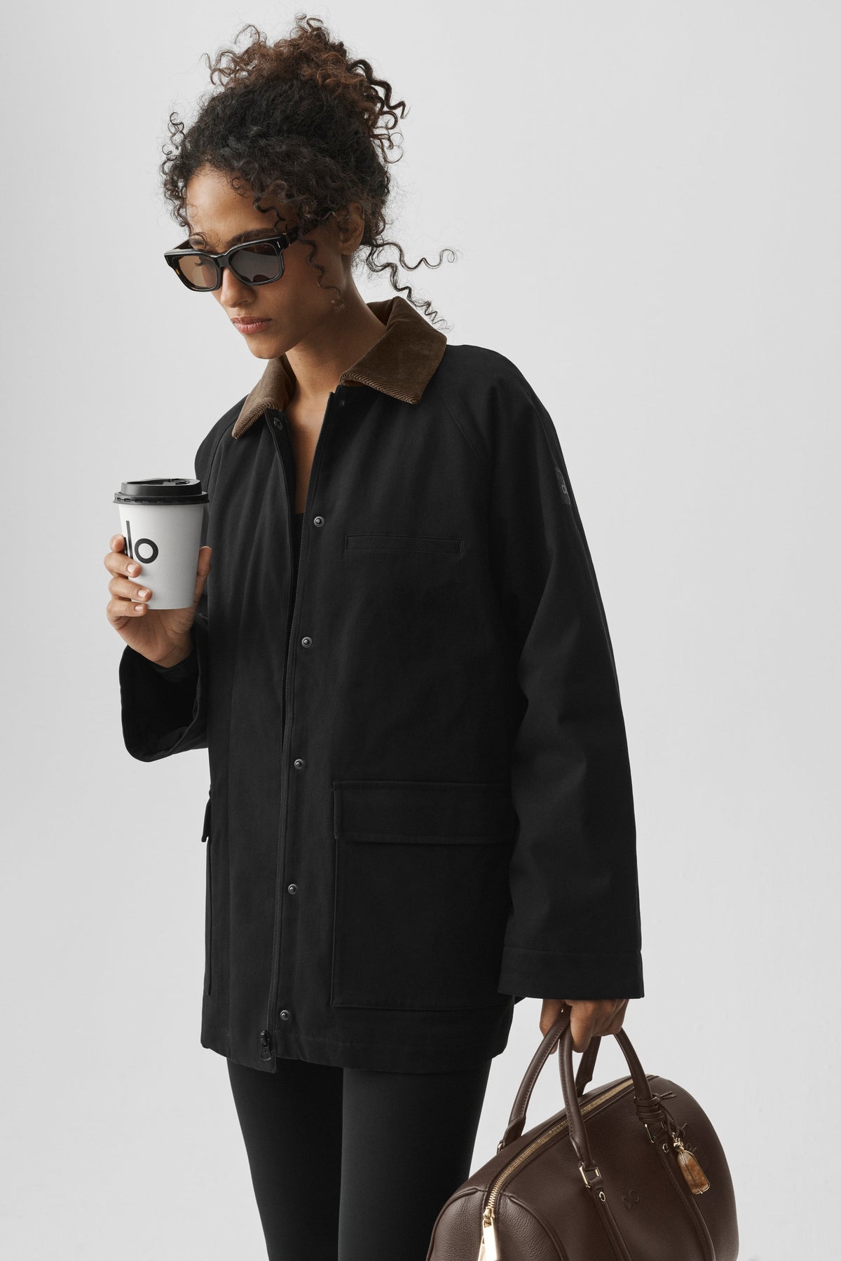 Twill Barn Jacket - Black/Espresso
