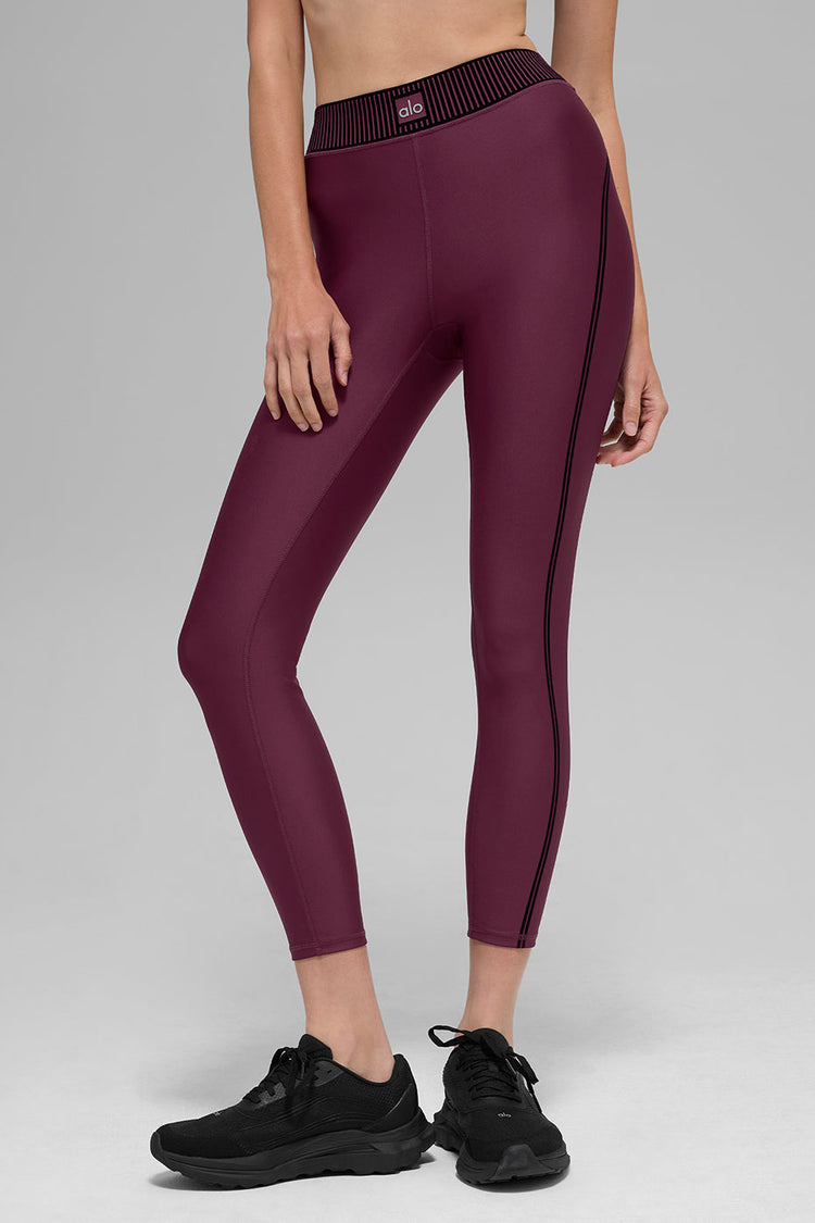 Leggings Airlift de cintura alta 7/8 Line Up - Borgoña