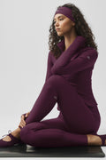 Airlift Winter Warm High-Waist Legging - Rich Bordeaux
