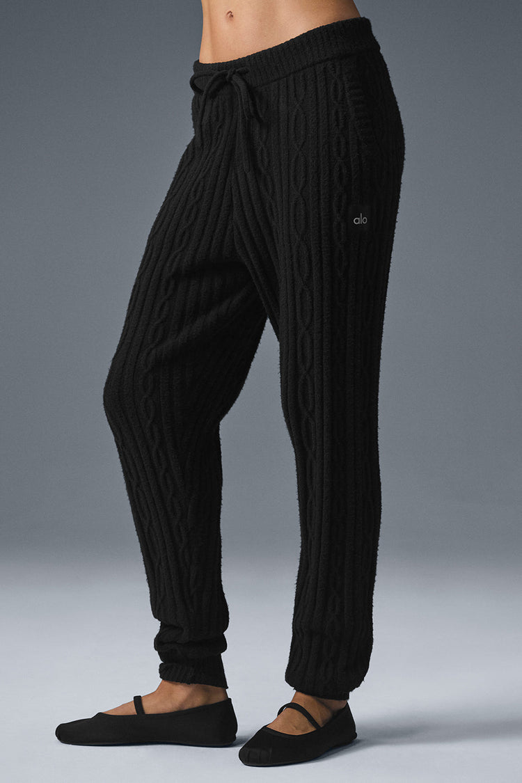 Cable Knit Winter Bliss Pant - Athletic Heather Grey