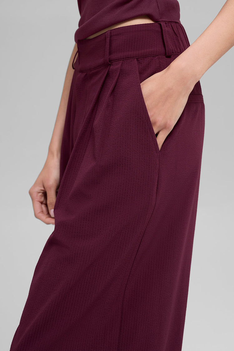 Pantalón Dreamscape de cintura alta (talla normal) - Borgoña Precio normal