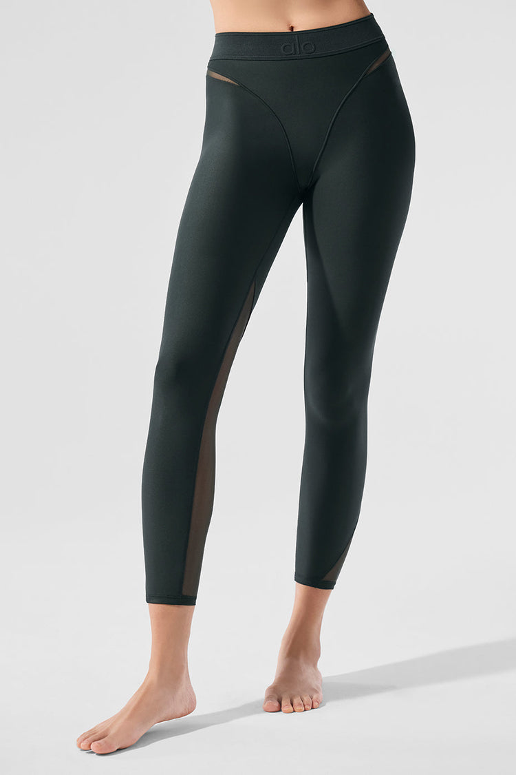 Leggings Airlift Rebel de cintura alta 7/8 - Verde carbón