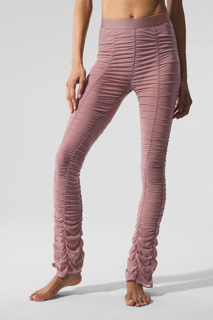 Leggings Cherish de cintura alta con malla Airlift - Cuarzo ahumado