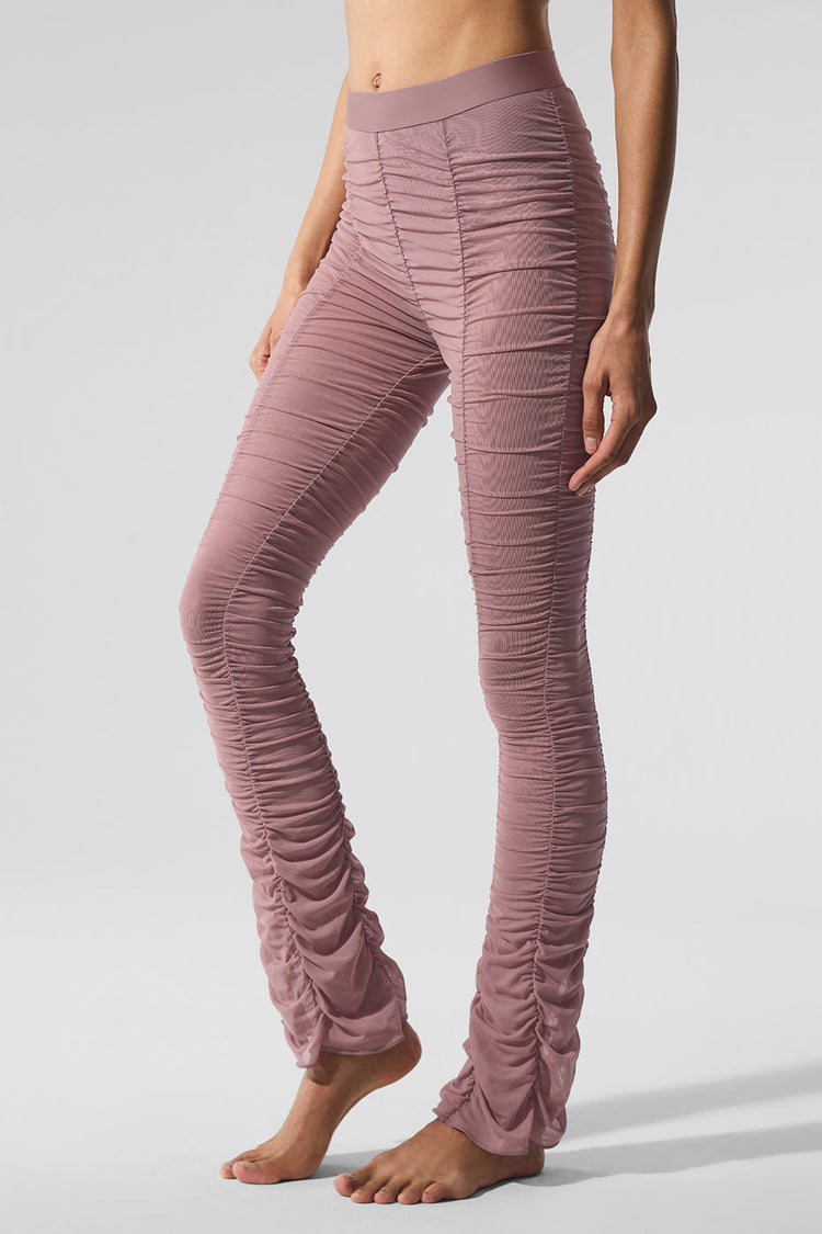 Leggings Cherish de cintura alta con malla Airlift - Cuarzo ahumado