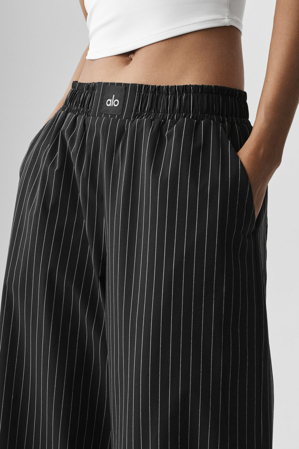 Pinstripe Daylight Boxer Pant (Regular) - Black/Titanium