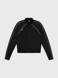 LULULEMON BLACK/WHITE MESH FULL-ZIP TRAIN JACKET