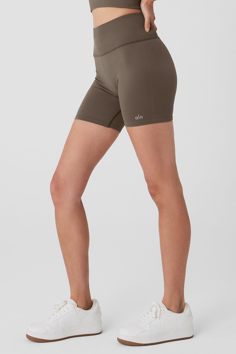 5" Seamless Ribbed Favorite Short - Olive Tree