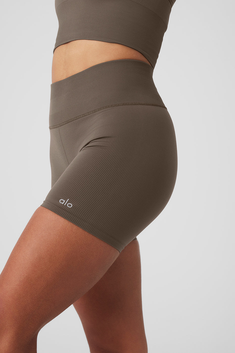 5" Seamless Ribbed Favorite Short - Olive Tree