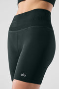 Pantalón corto Favorite de 5" acanalado sin costuras - Verde carbón