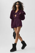 Satin High-Waist Smooth Talker Short - Rich Bordeaux