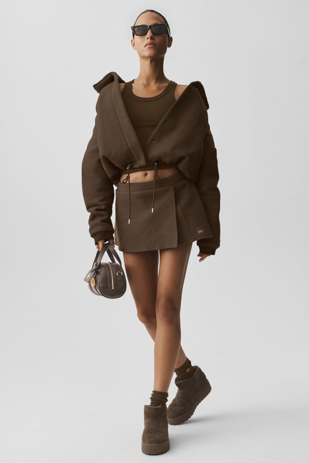 Alpine Meadow Mini Skirt - Espresso