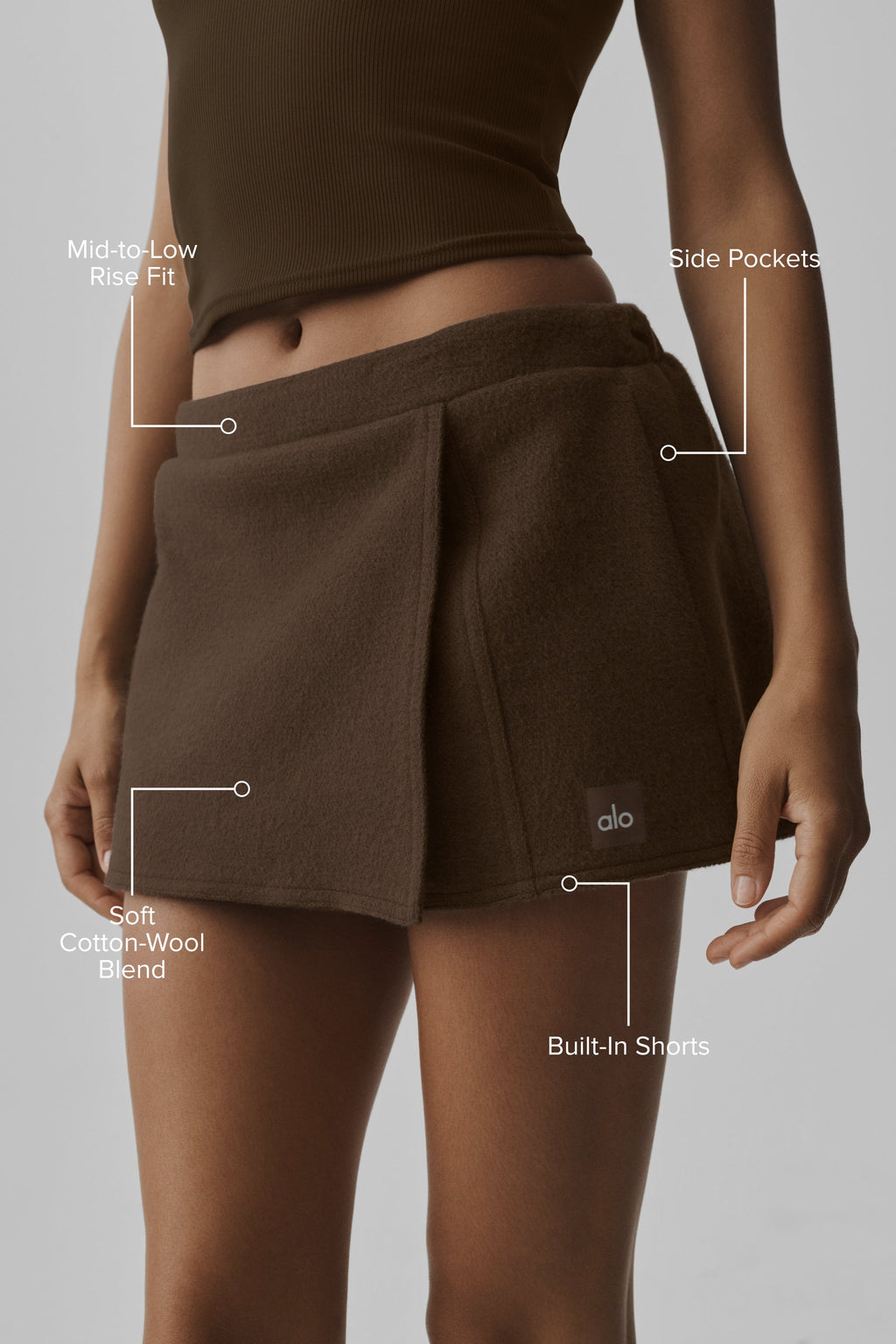 Alpine Meadow Mini Skirt - Espresso