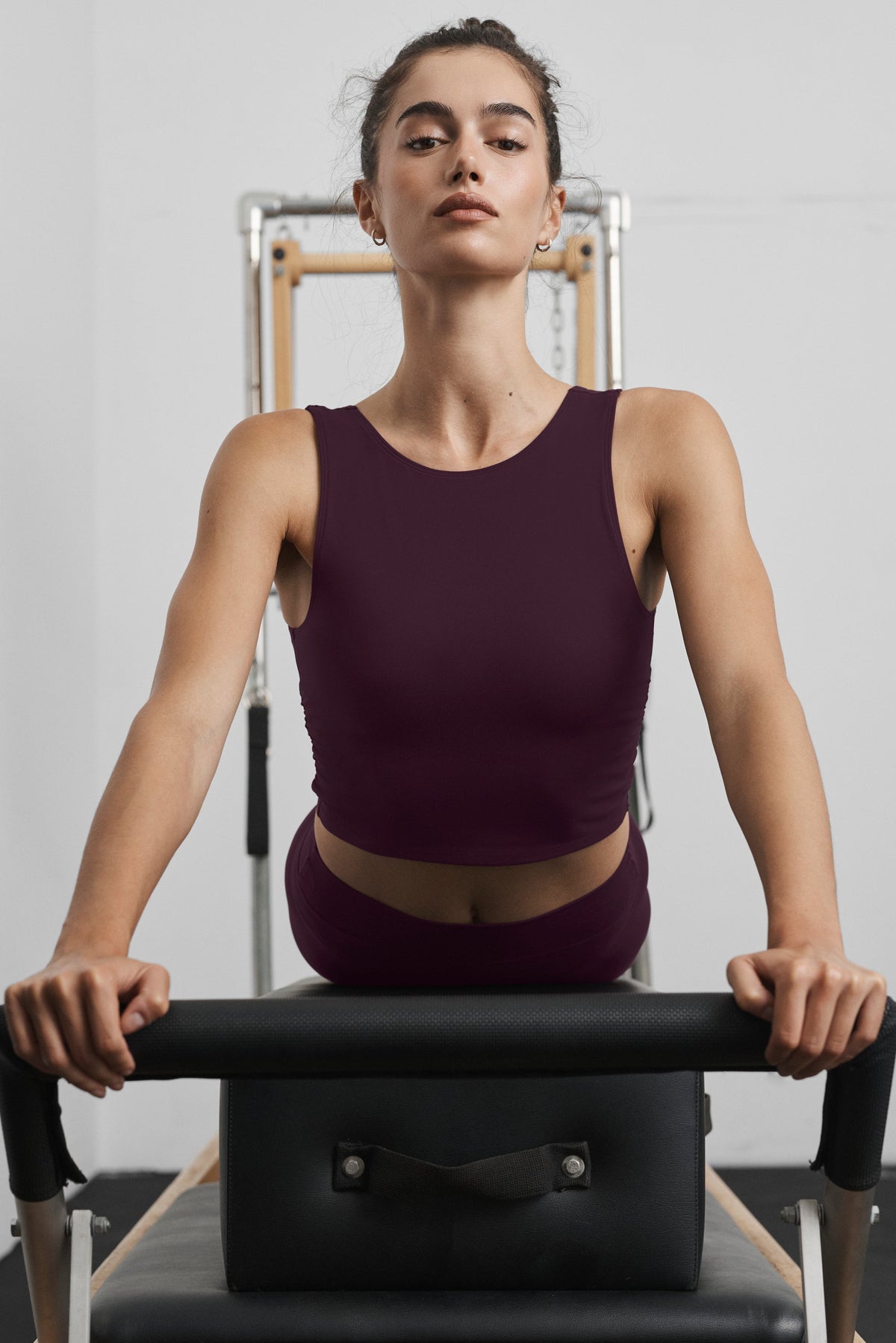 ALO Softsculpt Entice Bra Tank - Rich Bordeaux