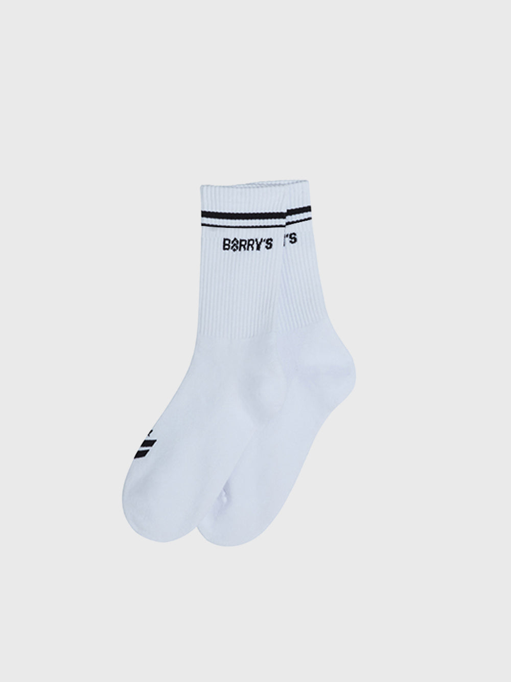 BARRY'S WHITE/BLACK HALF CREW CORE SOCK