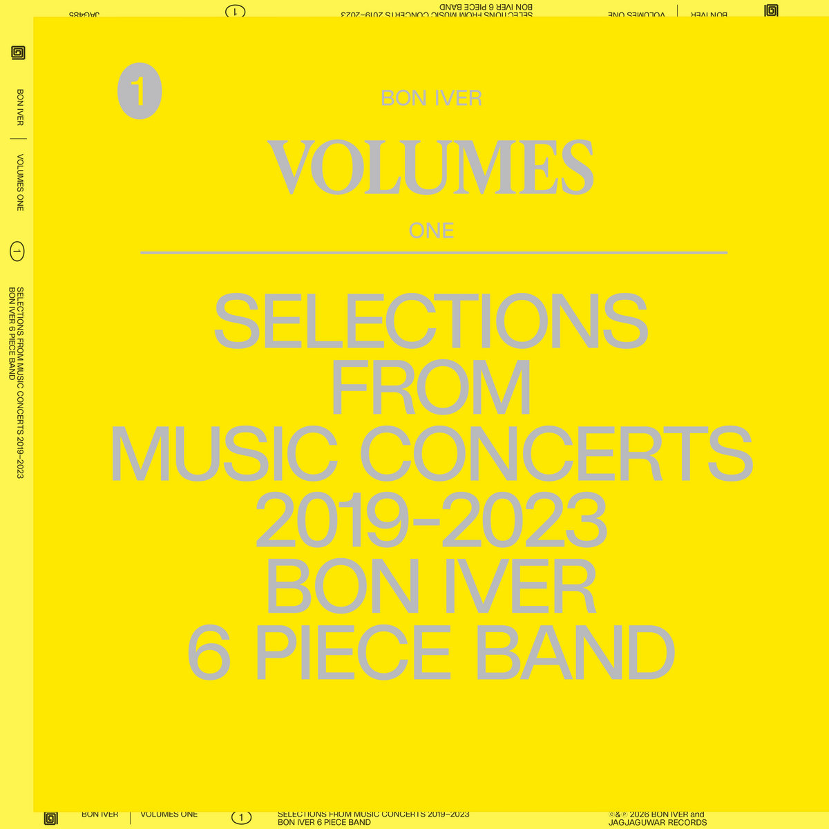 BON IVER - Volumes One - Selections from Music Concerts 2019-2023 Bon Iver 6 Piece Band Vinyl
