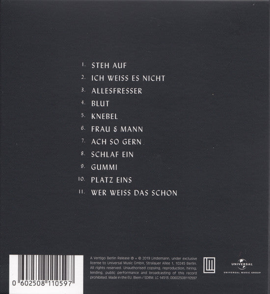 USED CD - Lindemann – F & M
