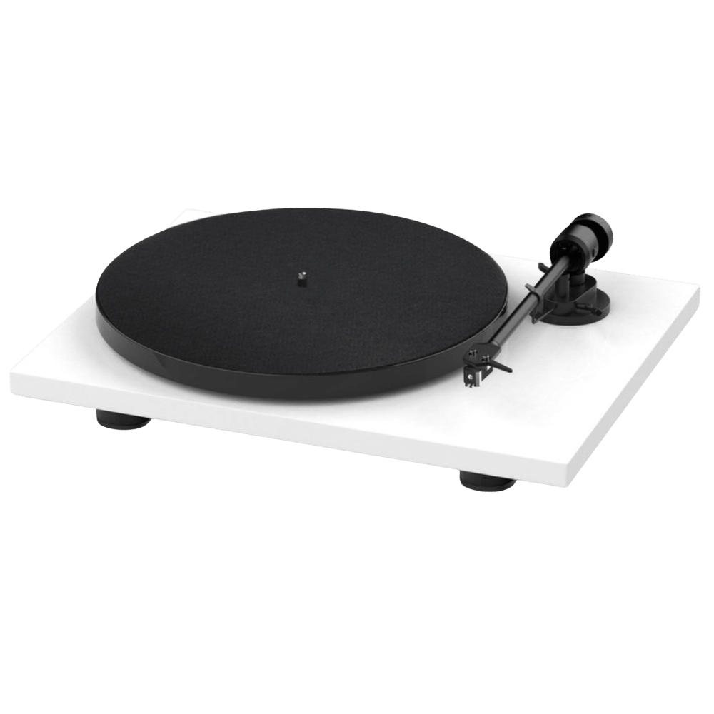 ProJect E1 Phono Turntable in White With Audio Technica AT2600L Cartridge