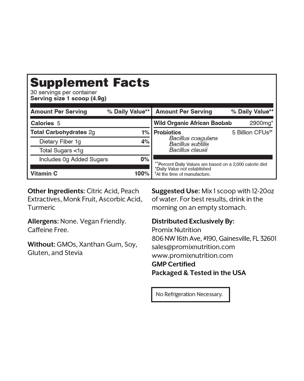 White Peach Debloat: Prebiotic + Probiotic
