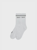 BARRY'S WHITE/GREY HALF CREW CORE SOCK